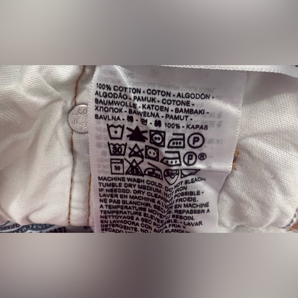 Levi's 501 Original Hi Rise Distressed Acid Denim Shorts Size 23 Excellent Cond - Picture 5 of 5